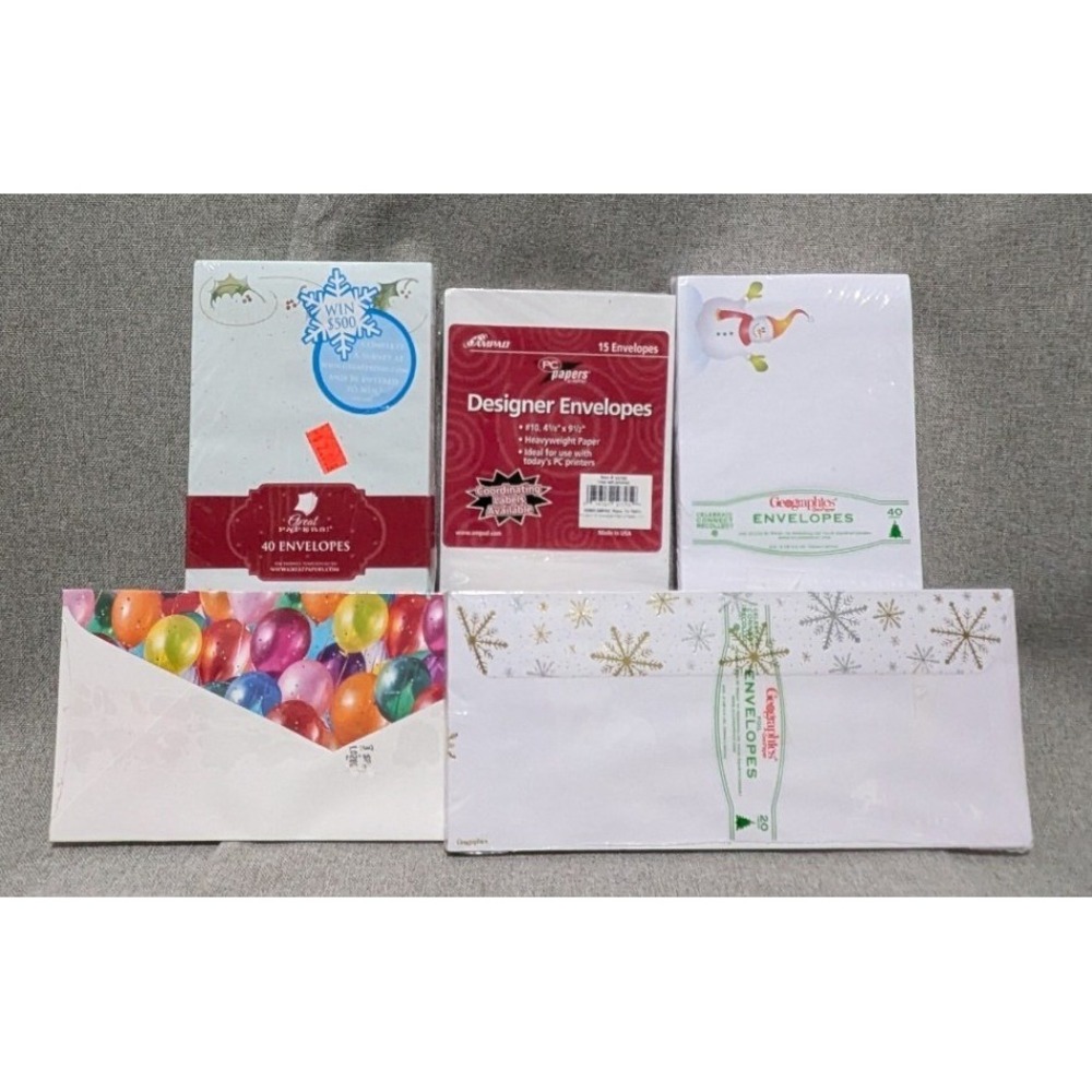 Great Papers Ampad Geographics Envelopes Bundle 115ct Christmas Birthday New